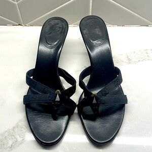 Elegant Black Vintage Gucci Guccisima Women's Heels